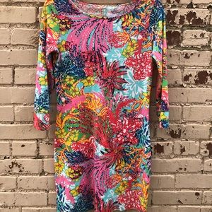 Lilly Pulitzer 3/4 Sleeve Print T-Shirt Dress